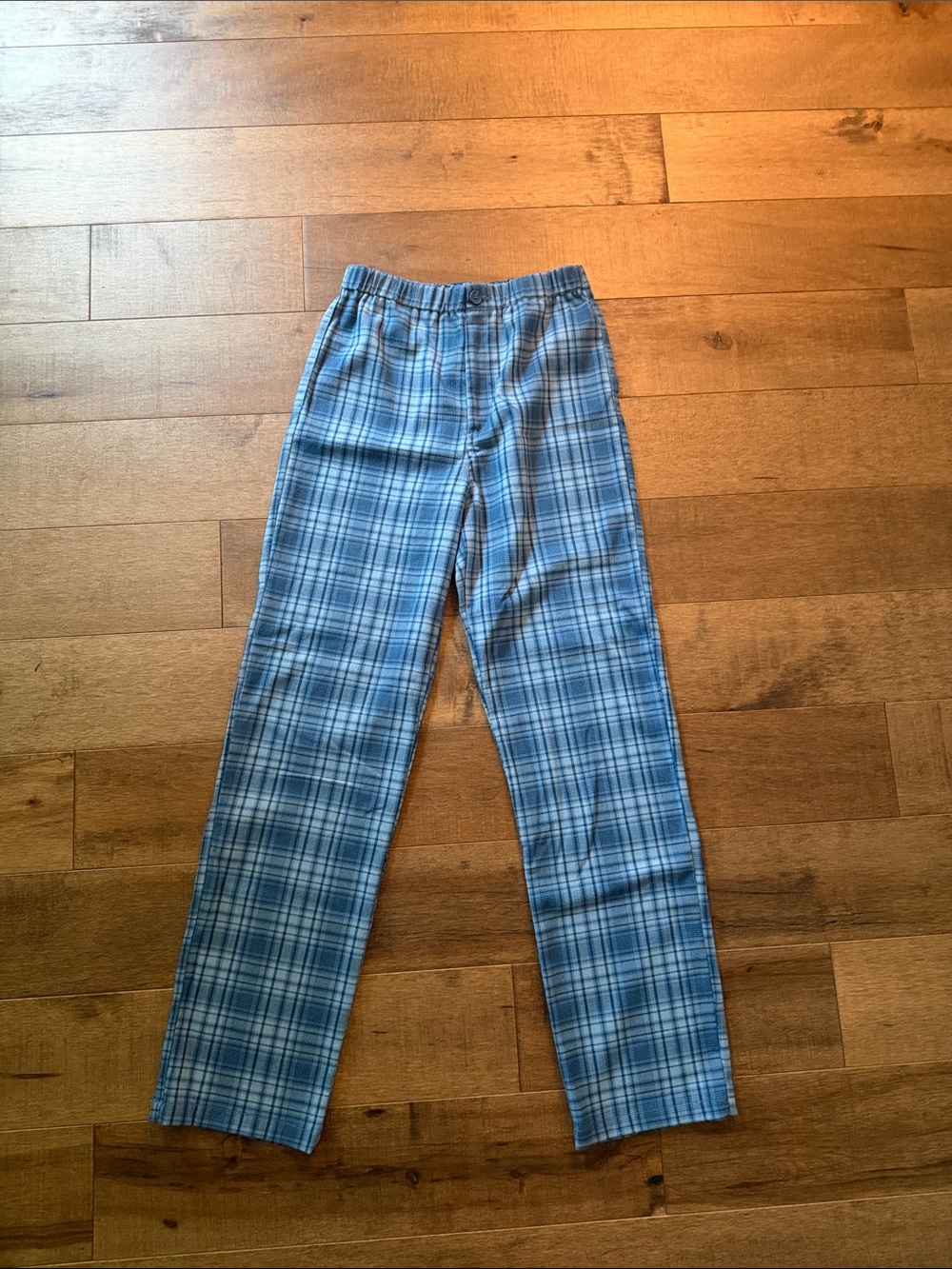 🎉Brandy Melville Light Blue Plaid Trousers